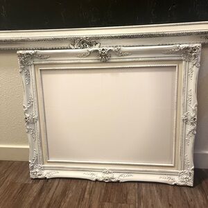 Elegant White Ornate Picture Frame/Corkboard
